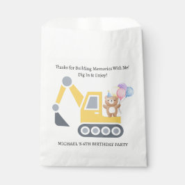 Sacolinha Festa de aniversário do Tema de Construção de Cubo