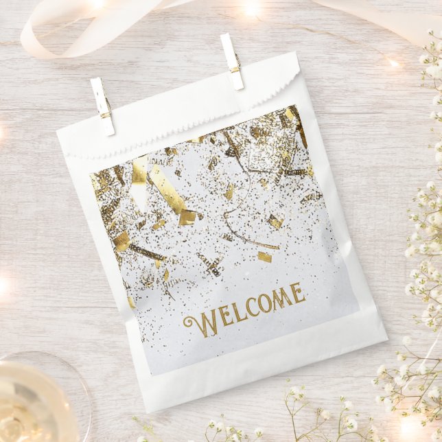 Sacolinha Festa de aniversário Dupla Junta Adulta | Dourado  (Cortado)