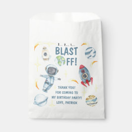 Sacolinha Festa de aniversário espacial astronauta Obrigado