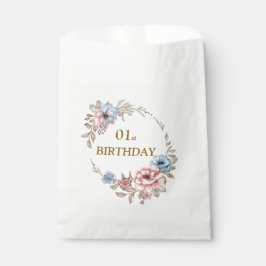 Sacolinha Festa de aniversário Floral Elegante