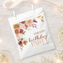 Festa de aniversário Floral Laranja Queimada