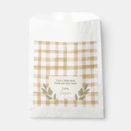 Sacolinha Festa de aniversário Gingham Amarela