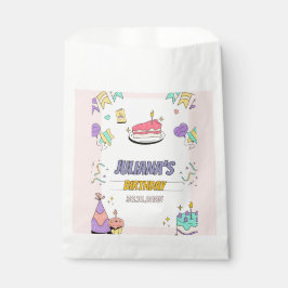 Sacolinha Festa de aniversário Ilustrativa Colorida