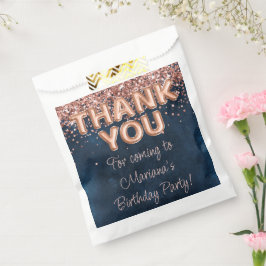 Sacolinha Festa de aniversário Marinho Dourado rosa azul