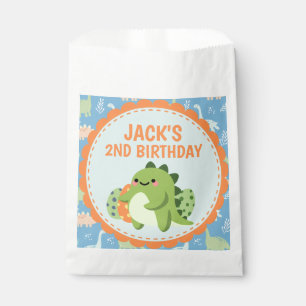 Sacolinha Festa de aniversário Personalizada Dinossauro Fav