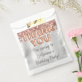 Sacolinha Festa de aniversário Prata Dourada