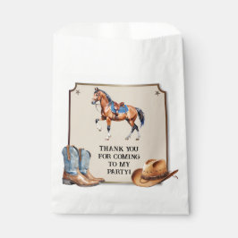 Sacolinha Festa de aniversário russa de Horseback Cowboy