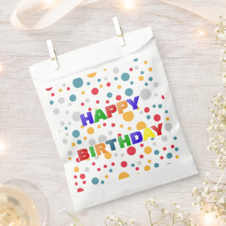 Sacolinha Festa de aniversário verde-Bolinhas simples e verm