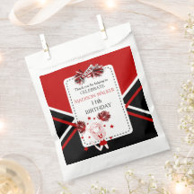 Festa de aniversário Vermelho, Preto, Branco