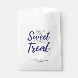 Sacolinha Festa de Chá de fraldas Clássica de Bebês Azuis