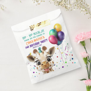 Sacolinha Festa de Girafa Corajosa, Aniversário de criança d