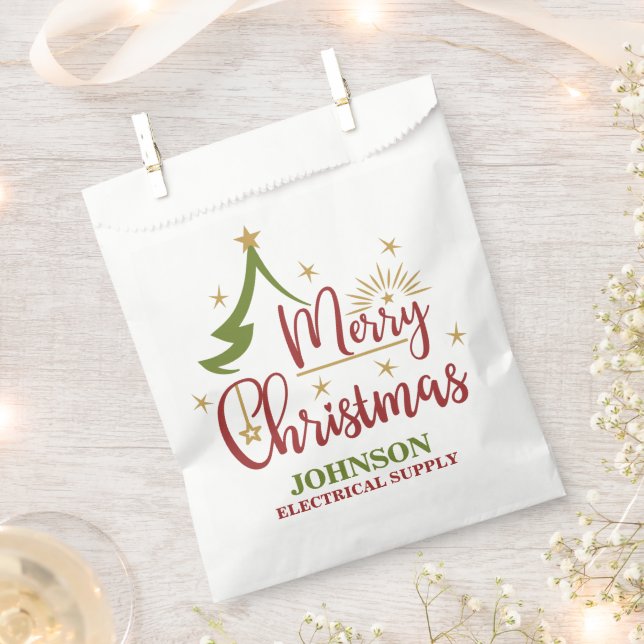 Sacolinha Festa de Natal no Escritório com Árvore de Natal C (Cortado)