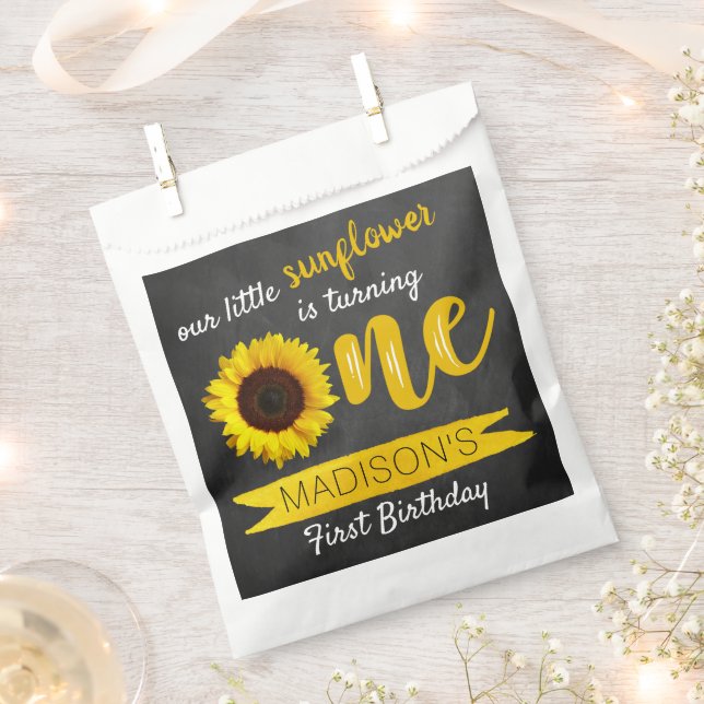 Sacolinha Festa de primeiro aniversario de Girassol (Cortado)