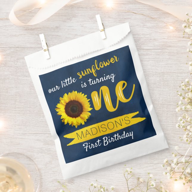 Sacolinha Festa de primeiro aniversario de Girassol (Cortado)