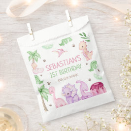 Sacolinha Festa de primeiro aniversario de Menina Um A-Sauru