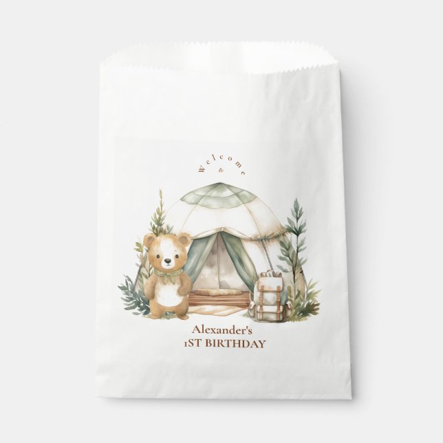 Sacolinha Festa de primeiro aniversario do Boho One Happy (Frente)