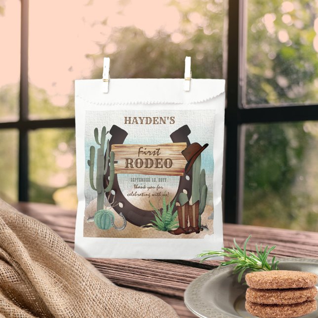 Sacolinha Festa de primeiro aniversario Rodeo Cowboy Ocident (Criador carregado)