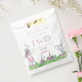 Sacolinha Festa de segundo aniversário de Golfe Rosa Par-Tee