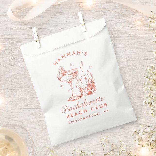 Sacolinha Festa de solteira Retro Cocktail Laranja Noiva (Cortado)