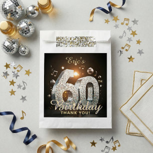 Sacolinha Festa temática de música com bola de discoteca pra