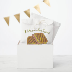 Sacolinha Festival de Comida de Queijo Suíço de Peixe Sanduí