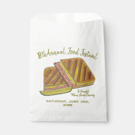 Sacolinha Festival de Comida de Queijo Suíço de Peixe Sanduí