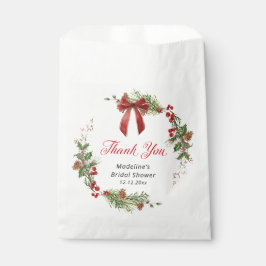 Sacolinha Festive Greenery Christmas Thank you