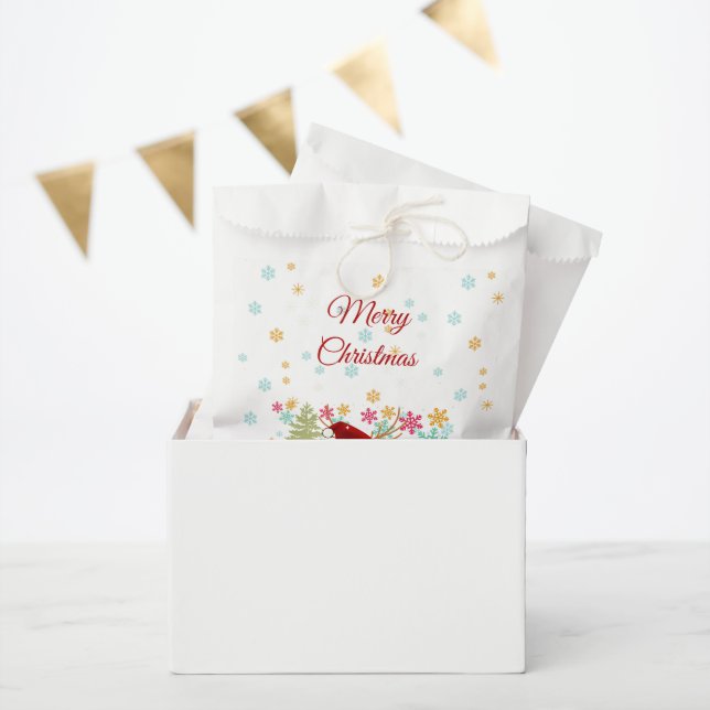 Sacolinha Festivo branco vermelho Canto de inverno Veado Fel (Festa)