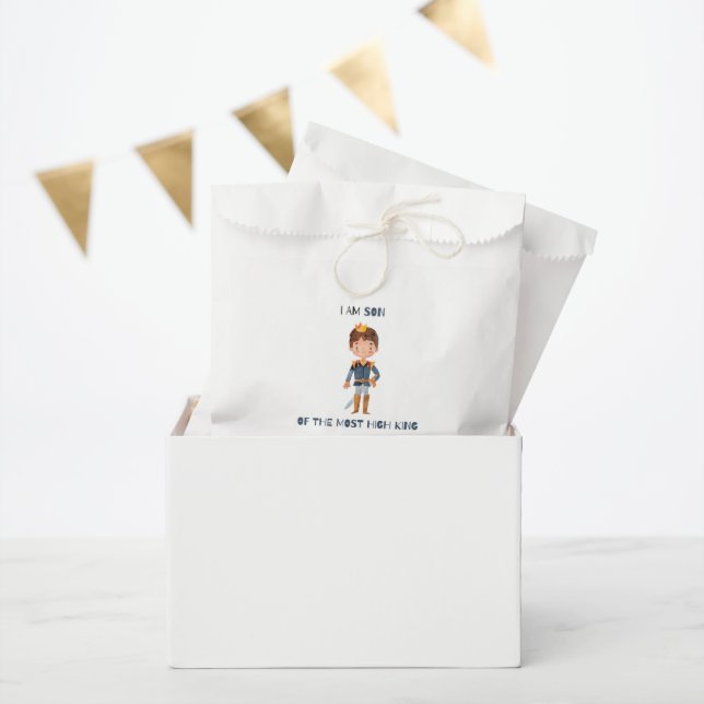 Sacolinha Filho Da Festa de aniversário Rei Simples Obrigado (Festa)