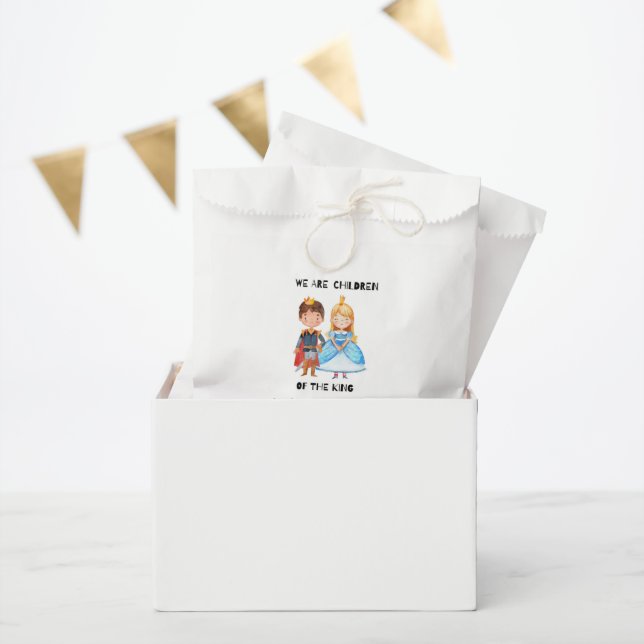 Sacolinha Filhos Do Rei 1.º Aniversário Simples Obrigado (Festa)