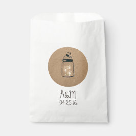 Sacolinha Fireflies Mason Jar Rustic Wedding