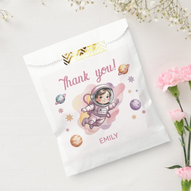 Sacolinha First Trip Around the Sun Girl Pink Birthday  (Selado)