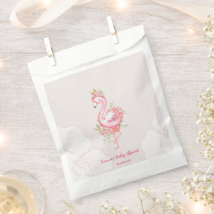 Sacolinha Flamingo rosa É um Chá de fraldas feminino
