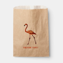 Sacolinha Flamingo Rosa Obrigado Charuto Kaft Favor Bag