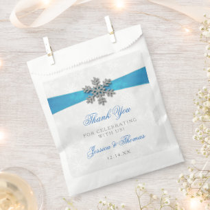 Sacolinha Floco de neve diamante e Casamento no inverno de f