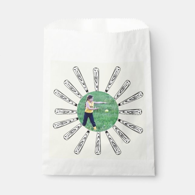 Sacolinha Flor de Fotografia do Bat Softball (Frente)