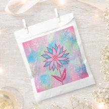 Flor de Pastel, desenhado à mão,