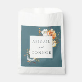 Sacolinha Floral Boho Náutico Terracota Azul Elegante