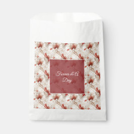 Sacolinha Floral Branco Vermelho Lindo