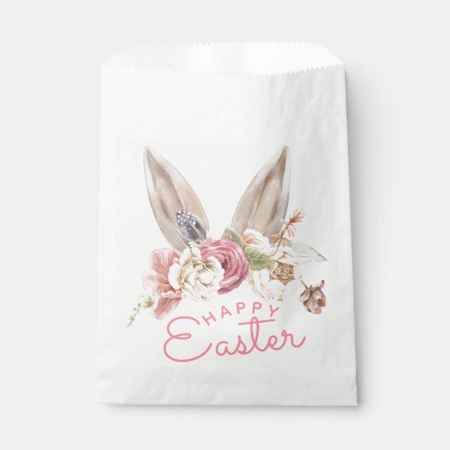 Sacolinha Floral Bunny Ears | FELZ PASCOA (Frente)