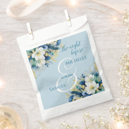 Sacolinha Floral Dourado De Brilho Azul Com Dusty Antes Da N