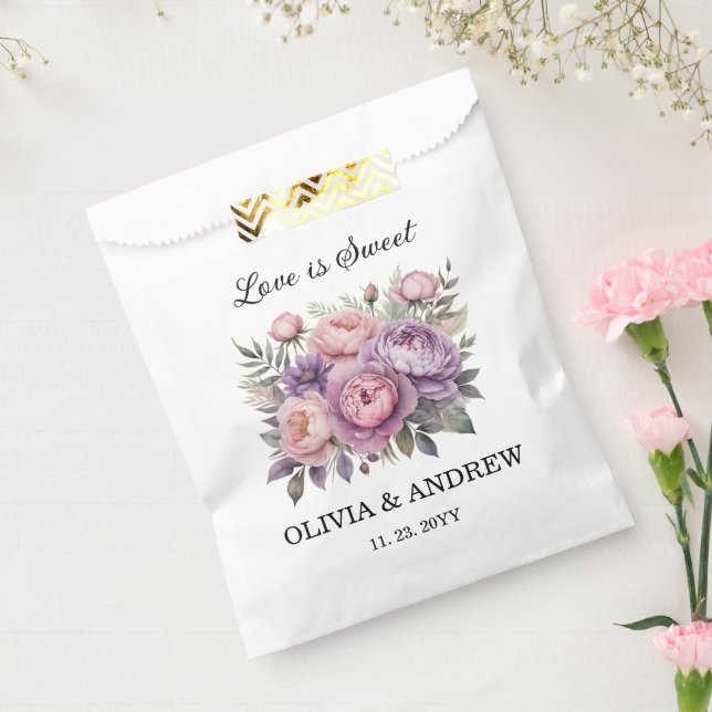 Sacolinha Floral Elegante em Bolsas de Favor do Casamento de (Selado)