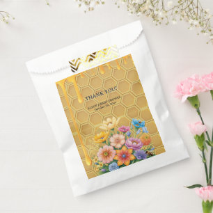 Sacolinha Floral Honeycomb Honeybee Honey Drivers Chá de fra