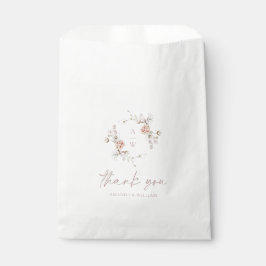 Sacolinha Floral Monogram Thank You Wedding