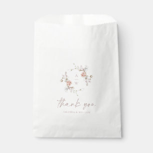 Sacolinha Floral Monograma Obrigado Casamento