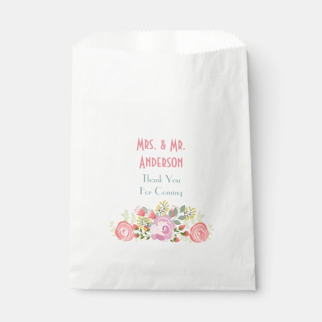 Sacolinha Floral personalizado (Frente)
