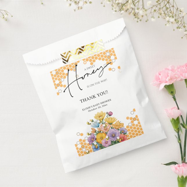 Sacolinha Floral Um Doce Chá de fraldas De Abelhas (Selado)