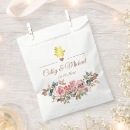 Sacolinha Florença rosa-rosada rústica e elegante do casamen