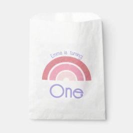Sacolinha Flores Arco-Íris Aniversário