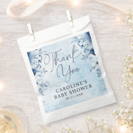 Sacolinha Flores Azuis Elegantes É um Chá de fraldas